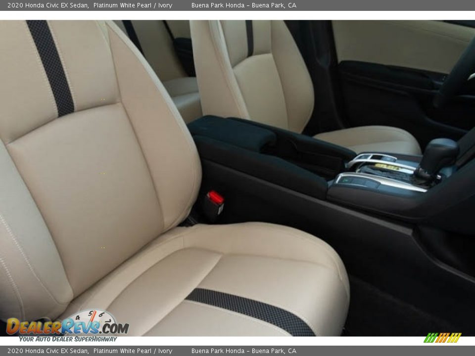 2020 Honda Civic EX Sedan Platinum White Pearl / Ivory Photo #33
