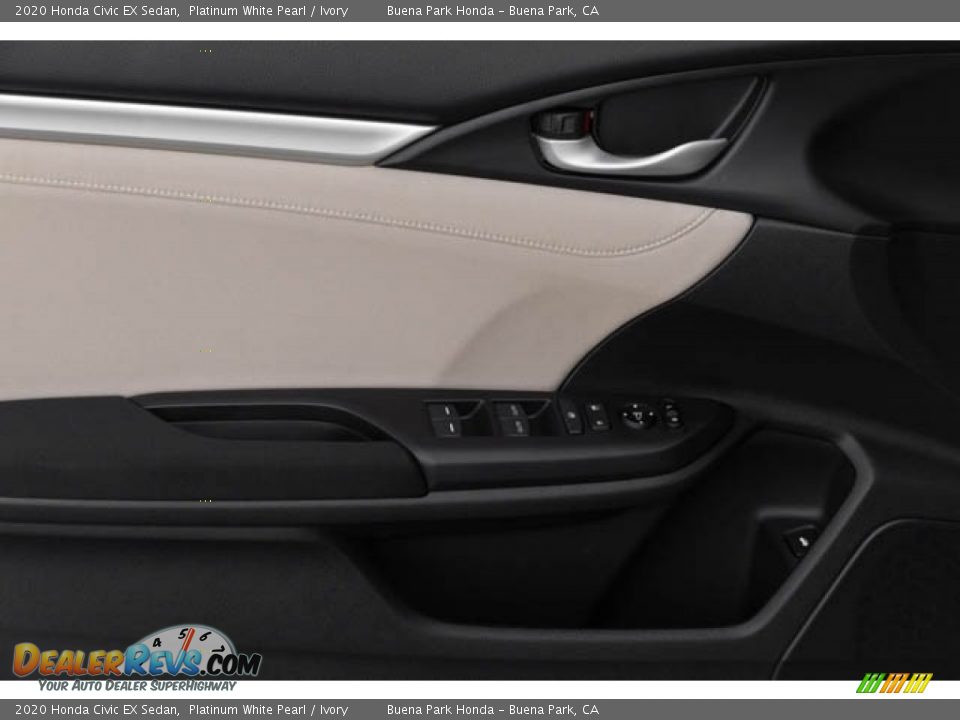 2020 Honda Civic EX Sedan Platinum White Pearl / Ivory Photo #35