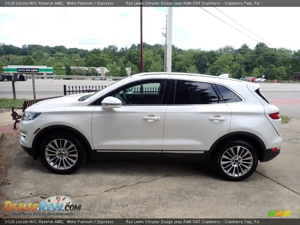 2018 Lincoln MKC Reserve AWD White Platinum / Espresso Photo #2