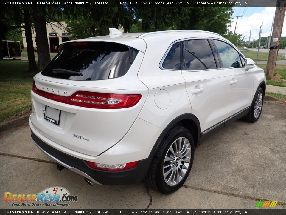 2018 Lincoln MKC Reserve AWD White Platinum / Espresso Photo #6