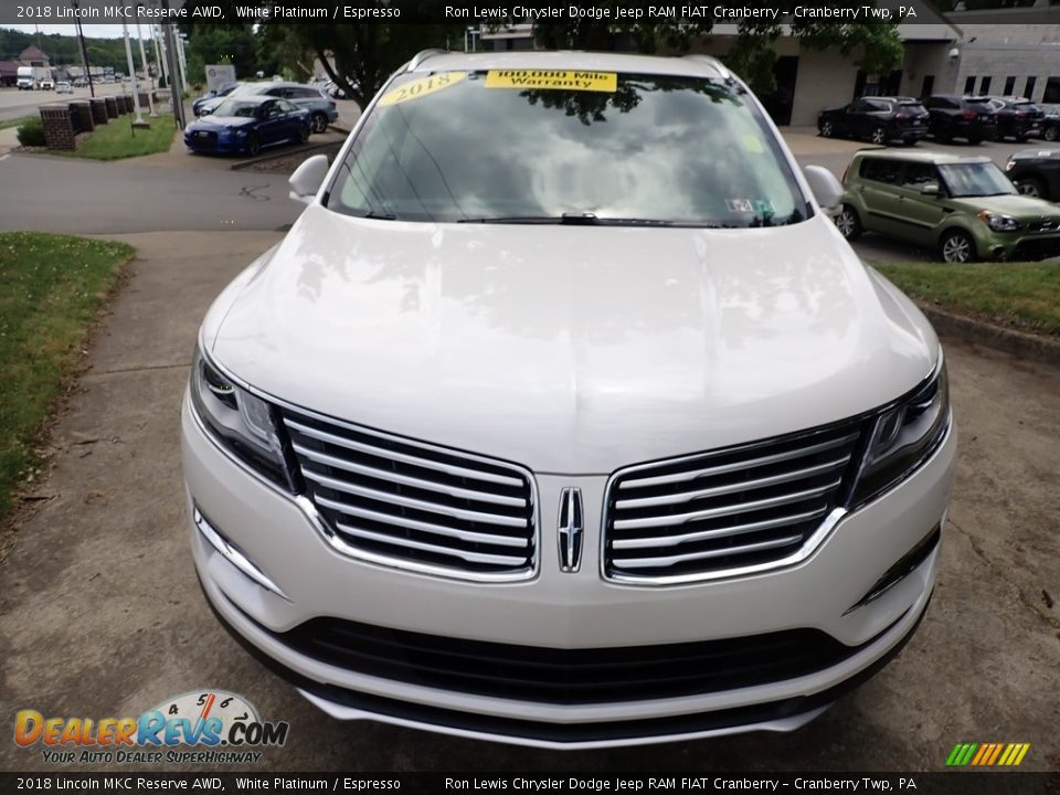 2018 Lincoln MKC Reserve AWD White Platinum / Espresso Photo #8