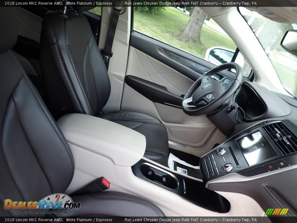 2018 Lincoln MKC Reserve AWD White Platinum / Espresso Photo #9