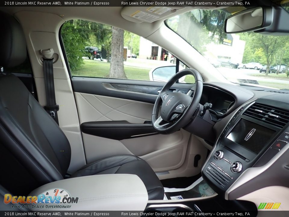 2018 Lincoln MKC Reserve AWD White Platinum / Espresso Photo #10