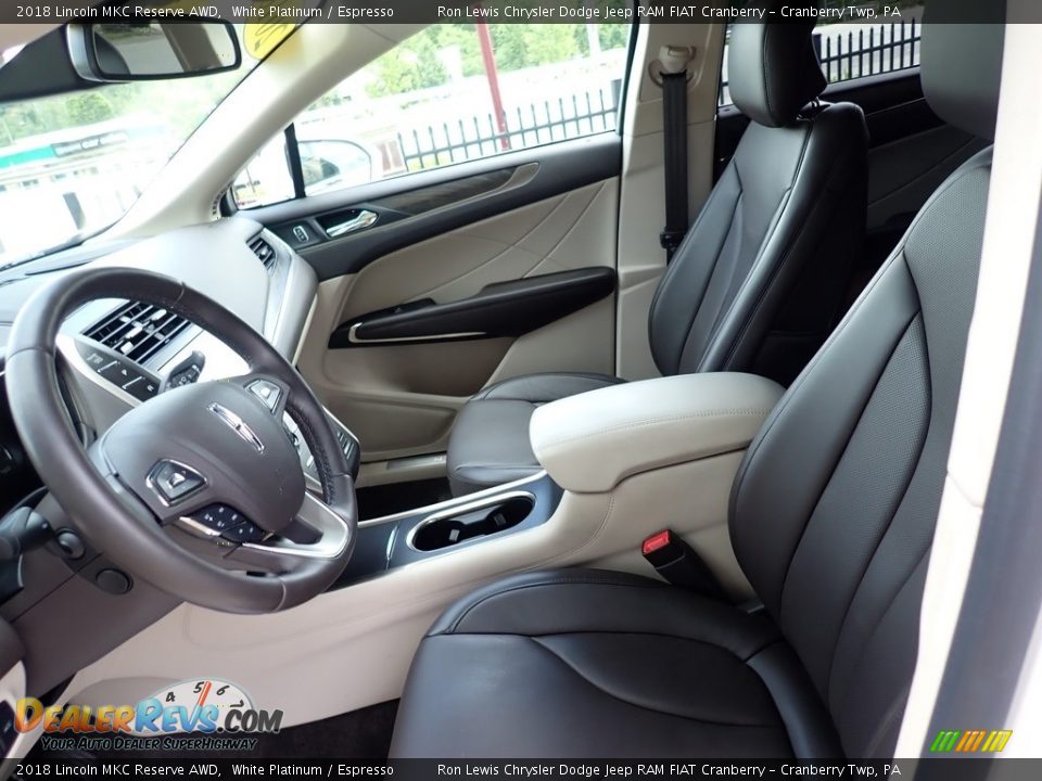 2018 Lincoln MKC Reserve AWD White Platinum / Espresso Photo #12