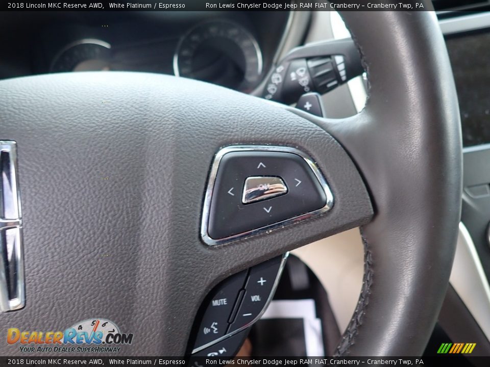 2018 Lincoln MKC Reserve AWD White Platinum / Espresso Photo #19