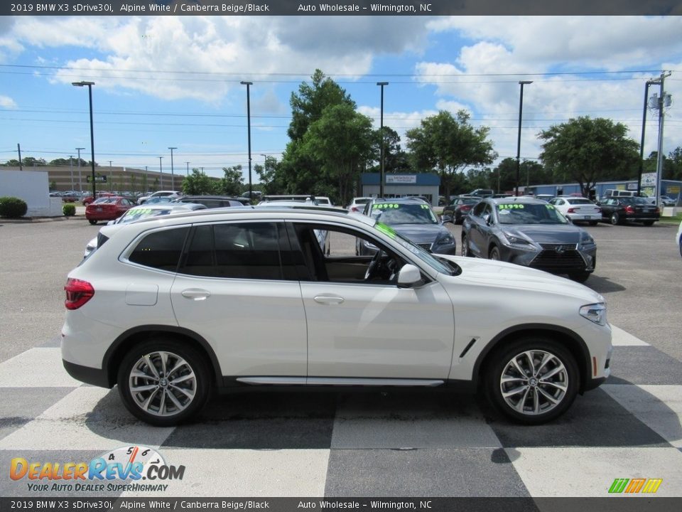 2019 BMW X3 sDrive30i Alpine White / Canberra Beige/Black Photo #3