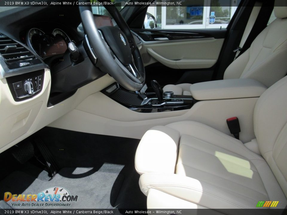 2019 BMW X3 sDrive30i Alpine White / Canberra Beige/Black Photo #9