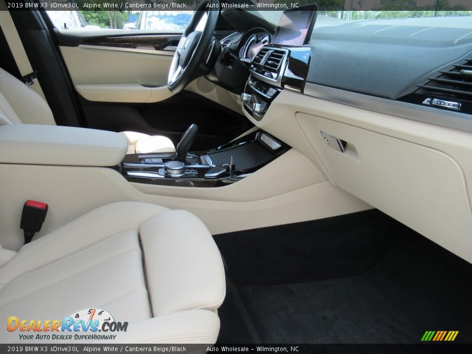 2019 BMW X3 sDrive30i Alpine White / Canberra Beige/Black Photo #11
