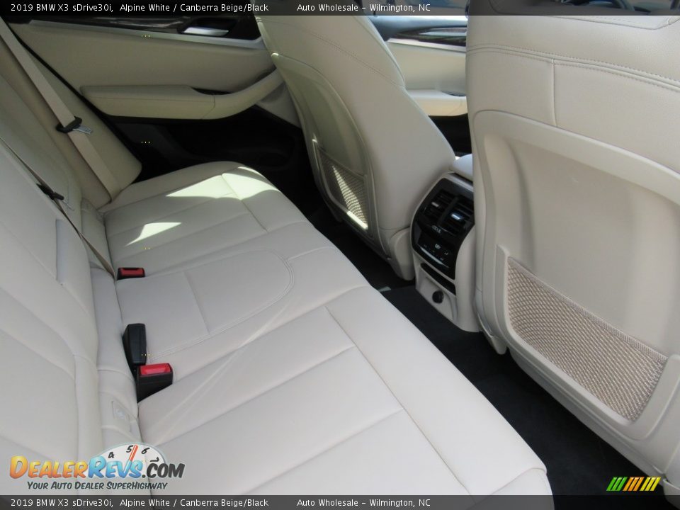2019 BMW X3 sDrive30i Alpine White / Canberra Beige/Black Photo #12