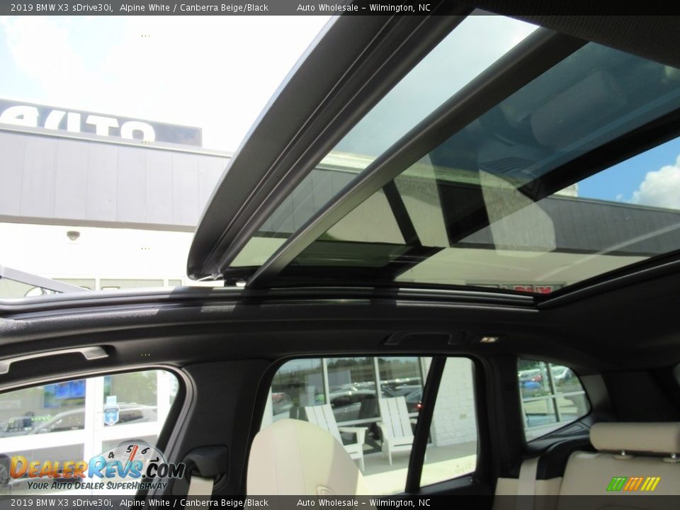 2019 BMW X3 sDrive30i Alpine White / Canberra Beige/Black Photo #13