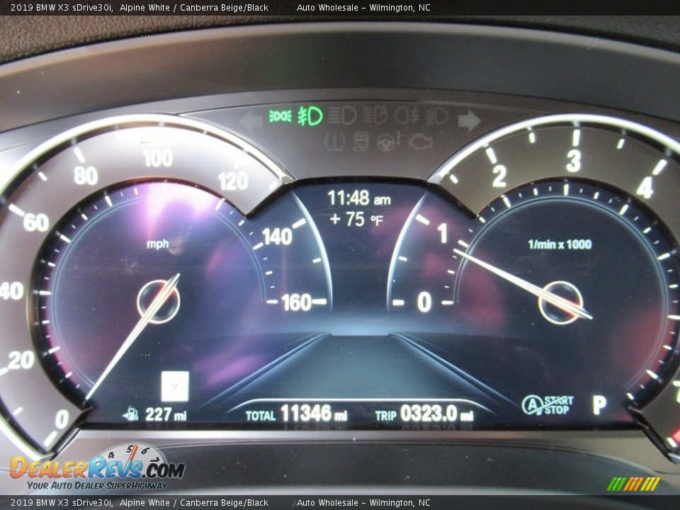 2019 BMW X3 sDrive30i Alpine White / Canberra Beige/Black Photo #15