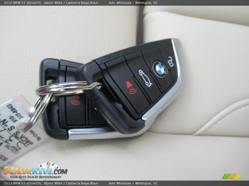2019 BMW X3 sDrive30i Alpine White / Canberra Beige/Black Photo #20