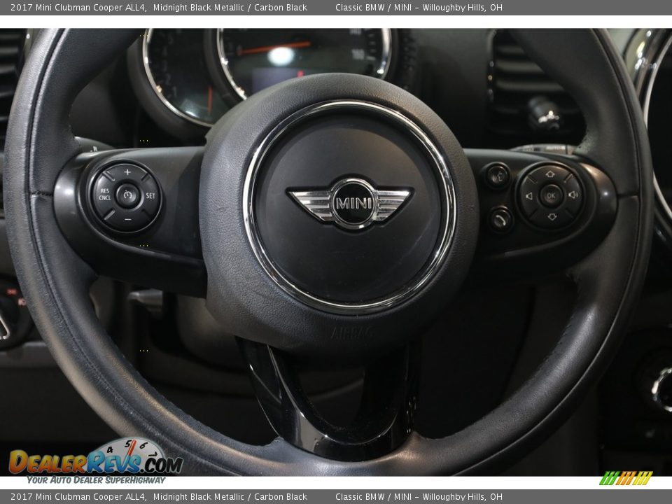 2017 Mini Clubman Cooper ALL4 Midnight Black Metallic / Carbon Black Photo #6