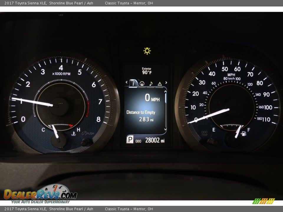 2017 Toyota Sienna XLE Shoreline Blue Pearl / Ash Photo #8