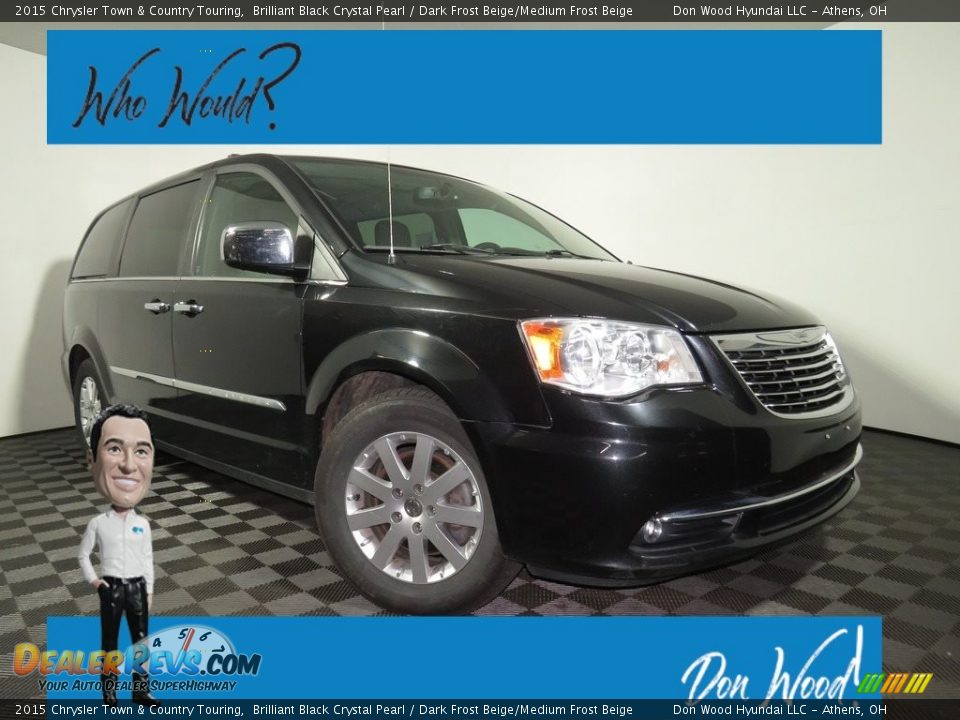 2015 Chrysler Town & Country Touring Brilliant Black Crystal Pearl / Dark Frost Beige/Medium Frost Beige Photo #1