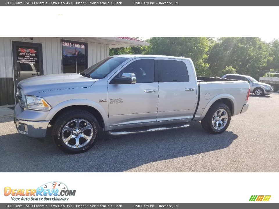 2018 Ram 1500 Laramie Crew Cab 4x4 Bright Silver Metallic / Black Photo #1