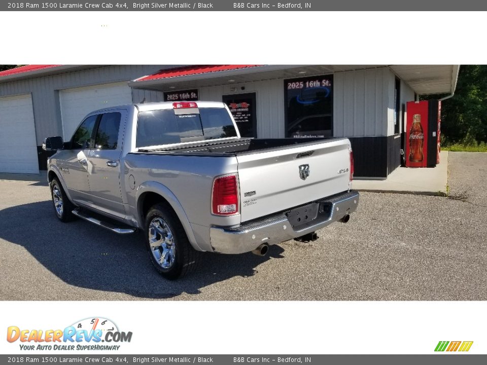 2018 Ram 1500 Laramie Crew Cab 4x4 Bright Silver Metallic / Black Photo #4