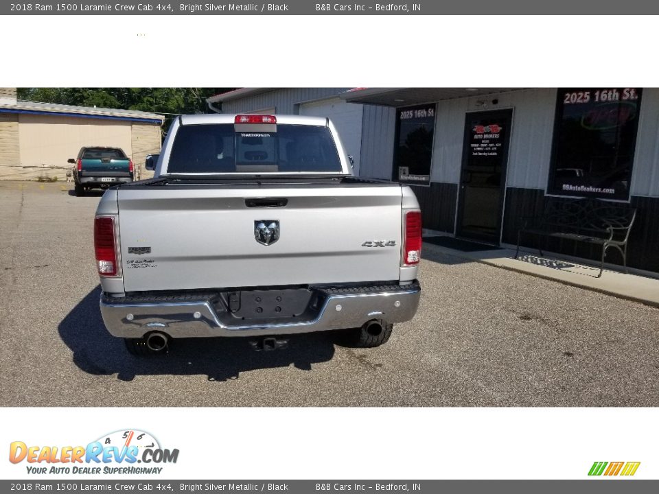 2018 Ram 1500 Laramie Crew Cab 4x4 Bright Silver Metallic / Black Photo #5