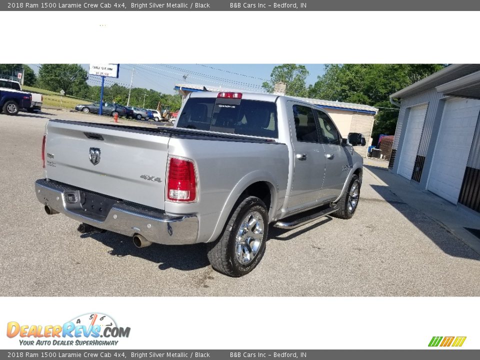 2018 Ram 1500 Laramie Crew Cab 4x4 Bright Silver Metallic / Black Photo #6