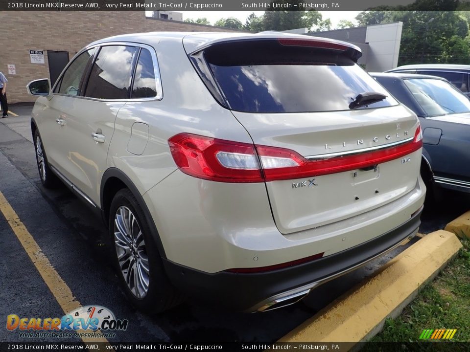 2018 Lincoln MKX Reserve AWD Ivory Pearl Metallic Tri-Coat / Cappuccino Photo #2