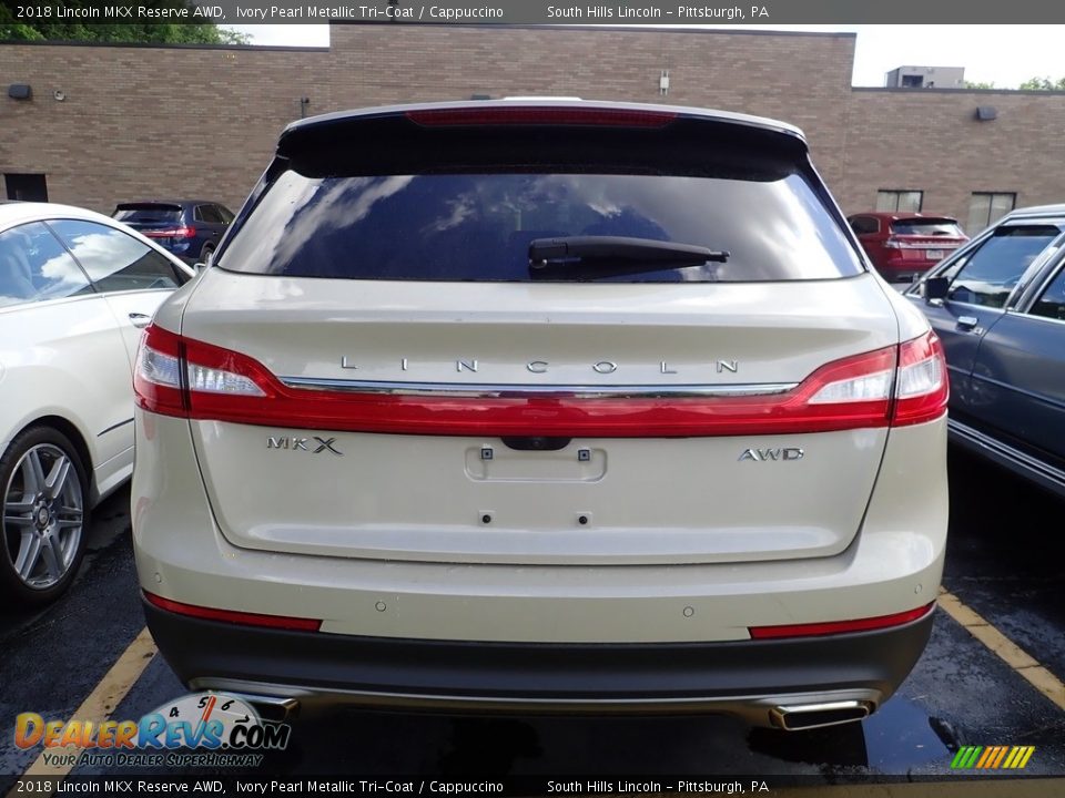 2018 Lincoln MKX Reserve AWD Ivory Pearl Metallic Tri-Coat / Cappuccino Photo #3