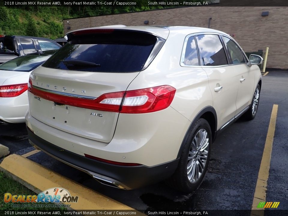 2018 Lincoln MKX Reserve AWD Ivory Pearl Metallic Tri-Coat / Cappuccino Photo #4