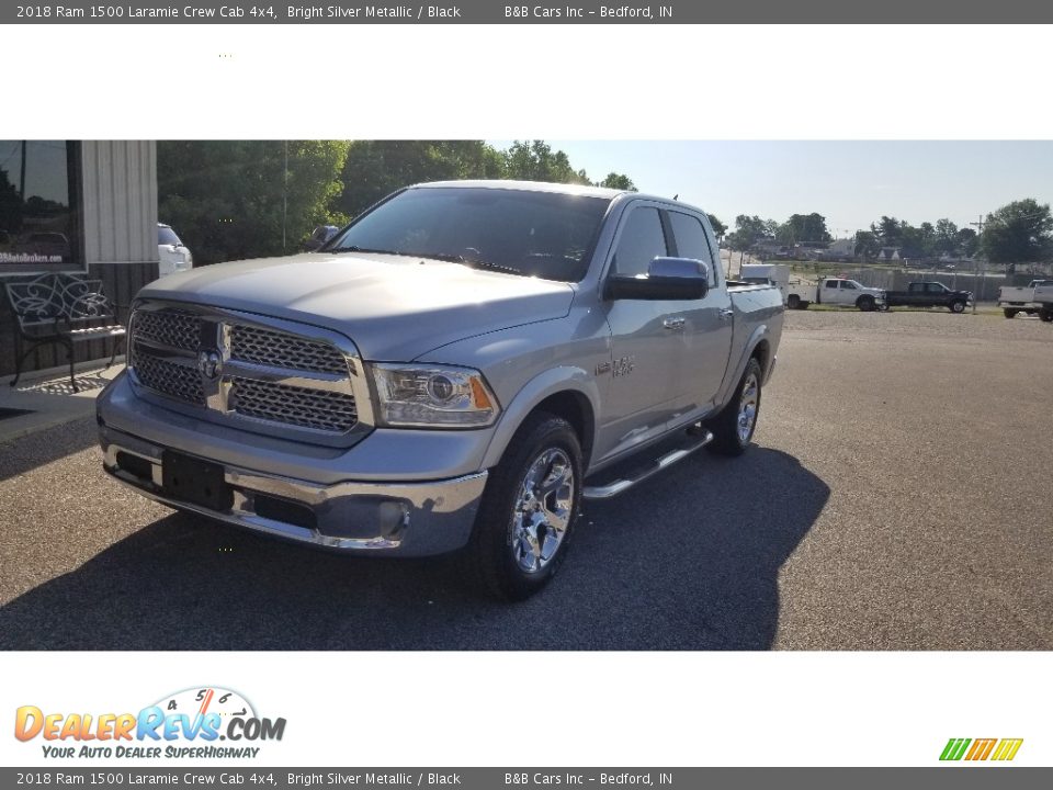 2018 Ram 1500 Laramie Crew Cab 4x4 Bright Silver Metallic / Black Photo #10