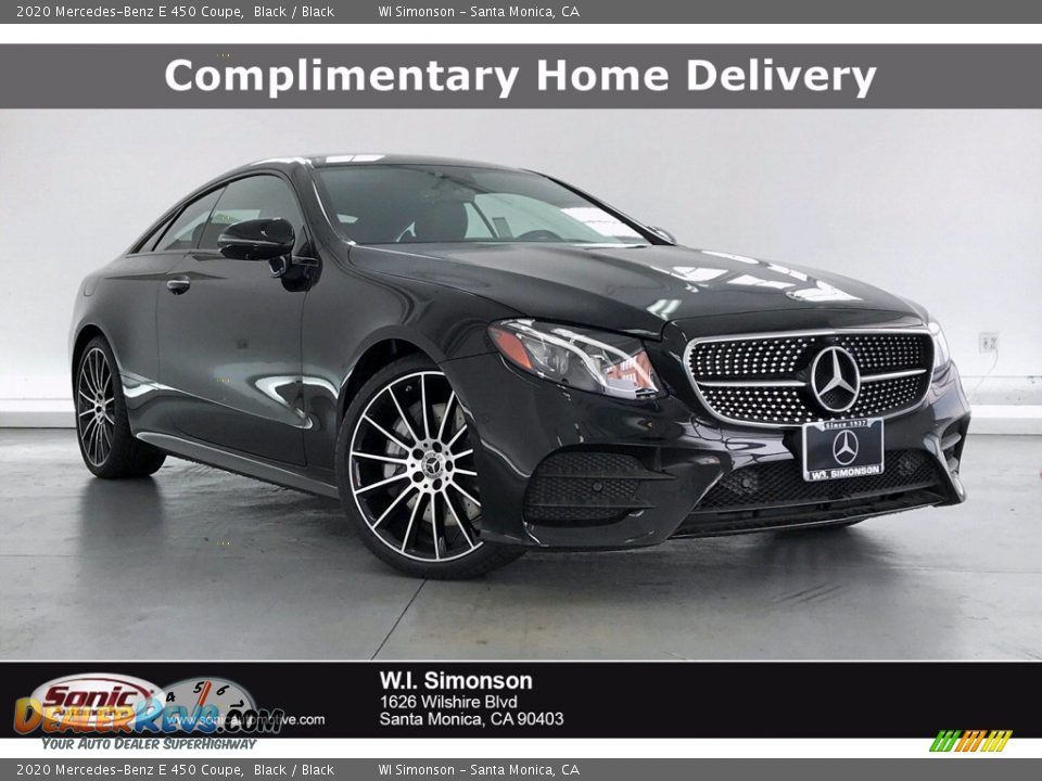 2020 Mercedes-Benz E 450 Coupe Black / Black Photo #1