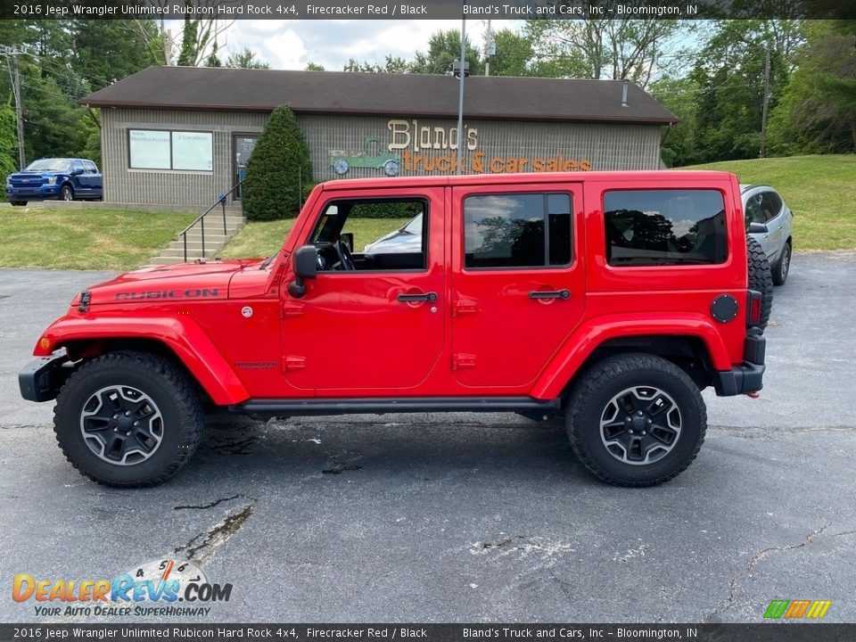 2016 Jeep Wrangler Unlimited Rubicon Hard Rock 4x4 Firecracker Red / Black Photo #1