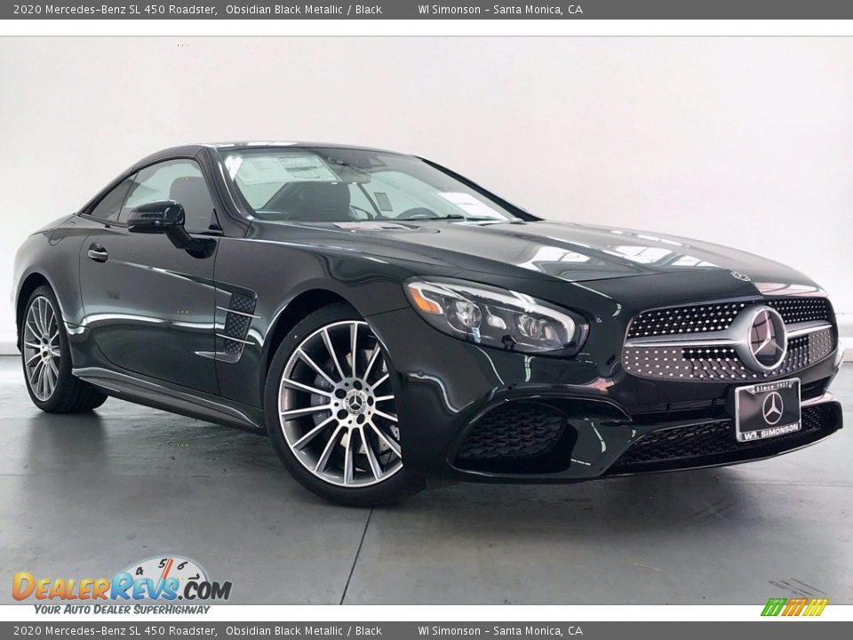 2020 Mercedes-Benz SL 450 Roadster Obsidian Black Metallic / Black Photo #12