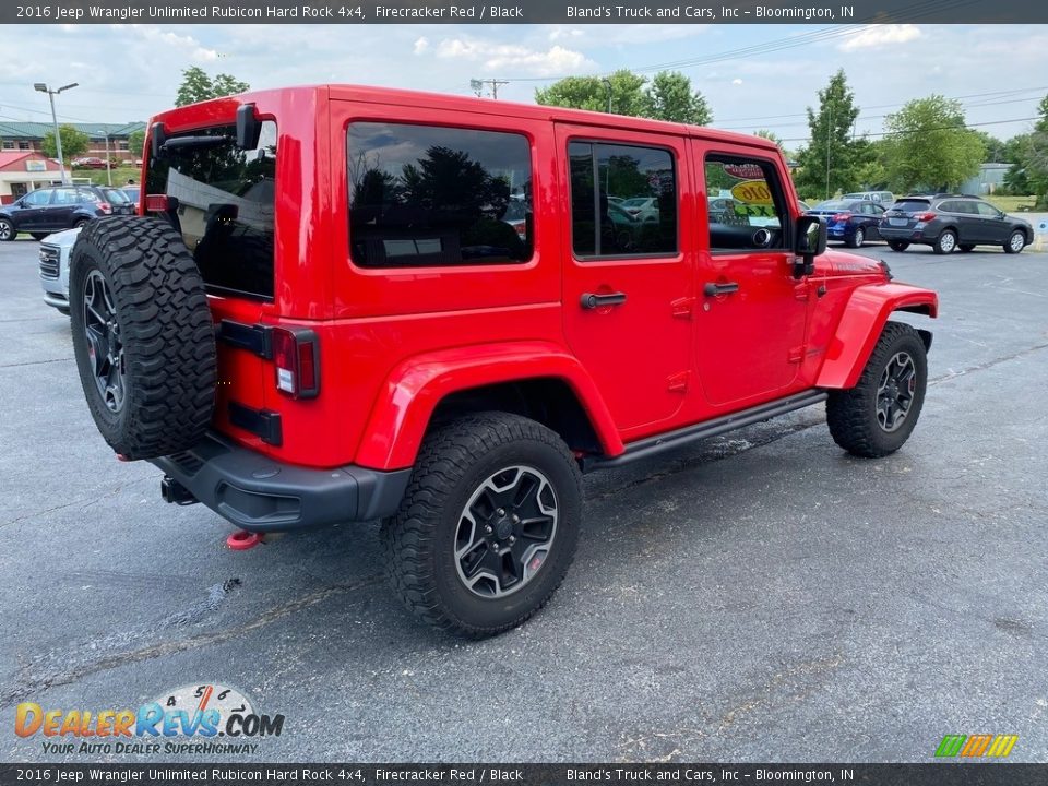 2016 Jeep Wrangler Unlimited Rubicon Hard Rock 4x4 Firecracker Red / Black Photo #6