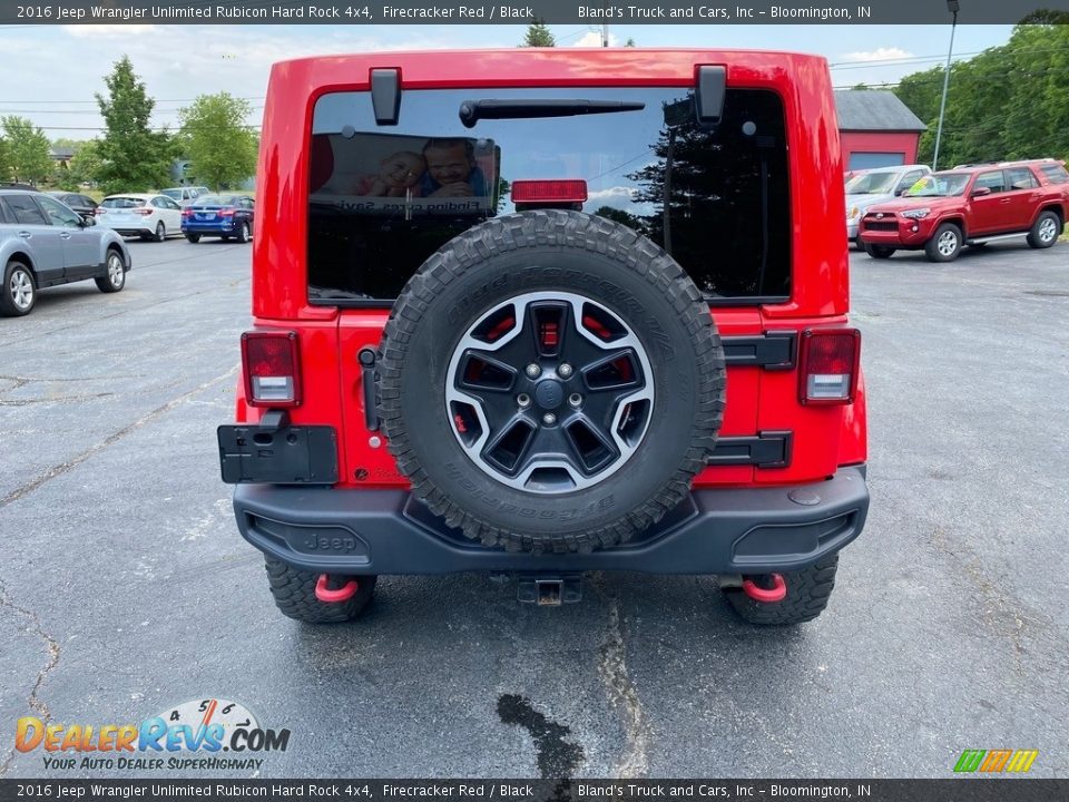 2016 Jeep Wrangler Unlimited Rubicon Hard Rock 4x4 Firecracker Red / Black Photo #7