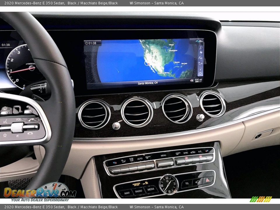 2020 Mercedes-Benz E 350 Sedan Black / Macchiato Beige/Black Photo #6