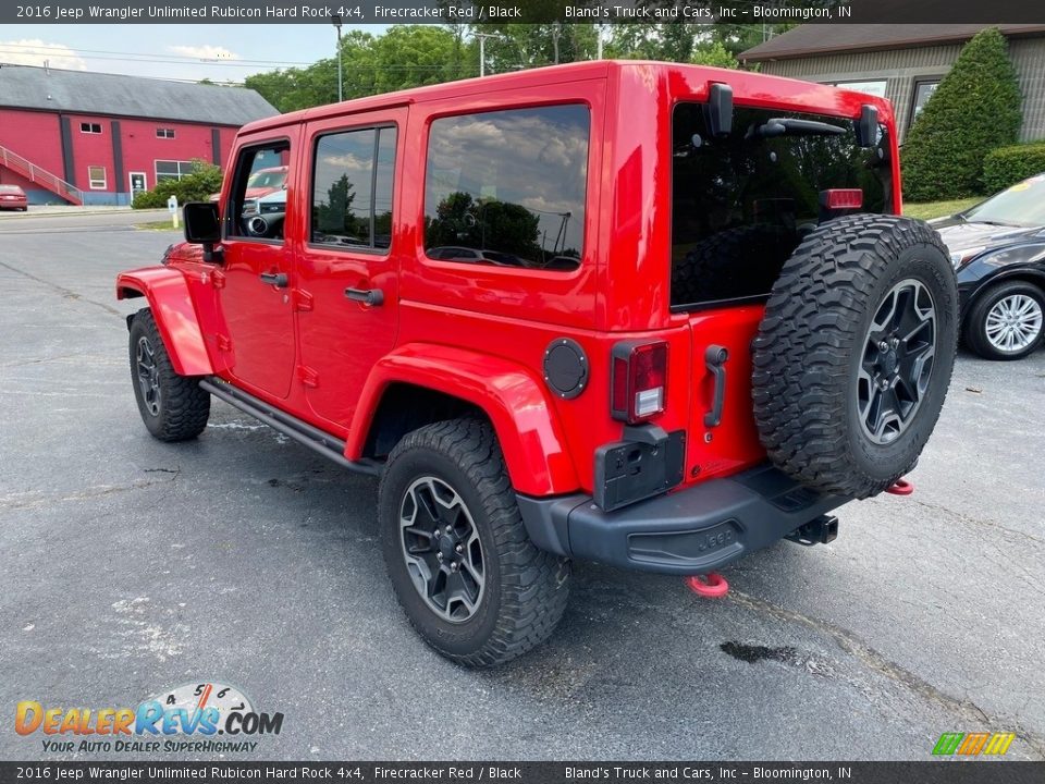 2016 Jeep Wrangler Unlimited Rubicon Hard Rock 4x4 Firecracker Red / Black Photo #8