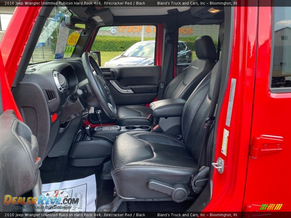 2016 Jeep Wrangler Unlimited Rubicon Hard Rock 4x4 Firecracker Red / Black Photo #14