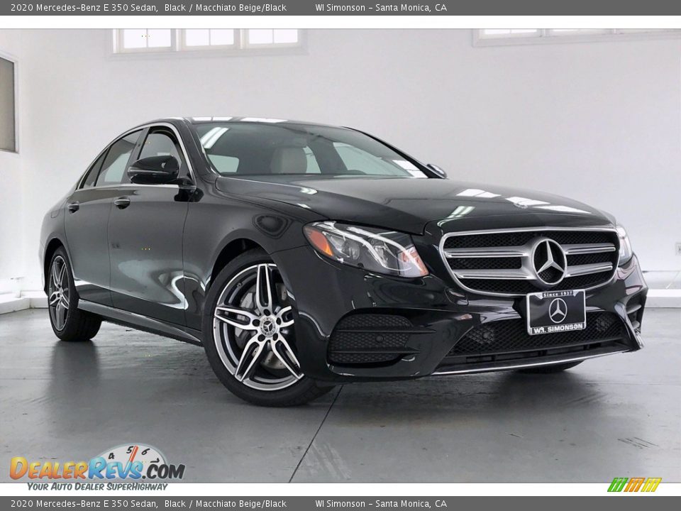 2020 Mercedes-Benz E 350 Sedan Black / Macchiato Beige/Black Photo #12