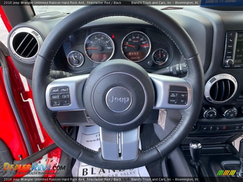 2016 Jeep Wrangler Unlimited Rubicon Hard Rock 4x4 Firecracker Red / Black Photo #16