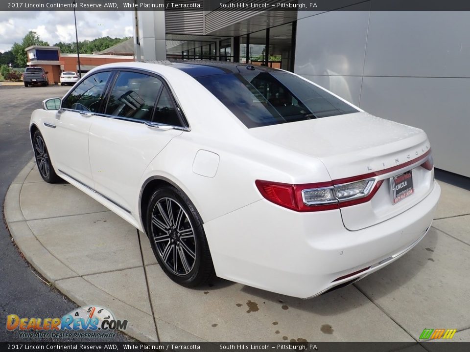 2017 Lincoln Continental Reserve AWD White Platinum / Terracotta Photo #3