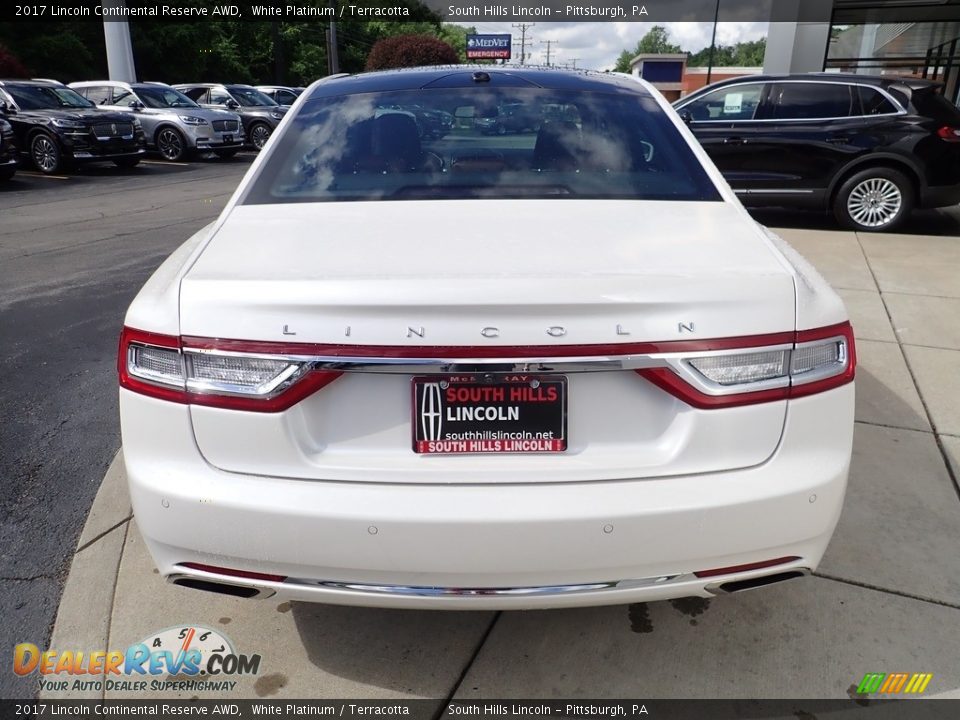 2017 Lincoln Continental Reserve AWD White Platinum / Terracotta Photo #4