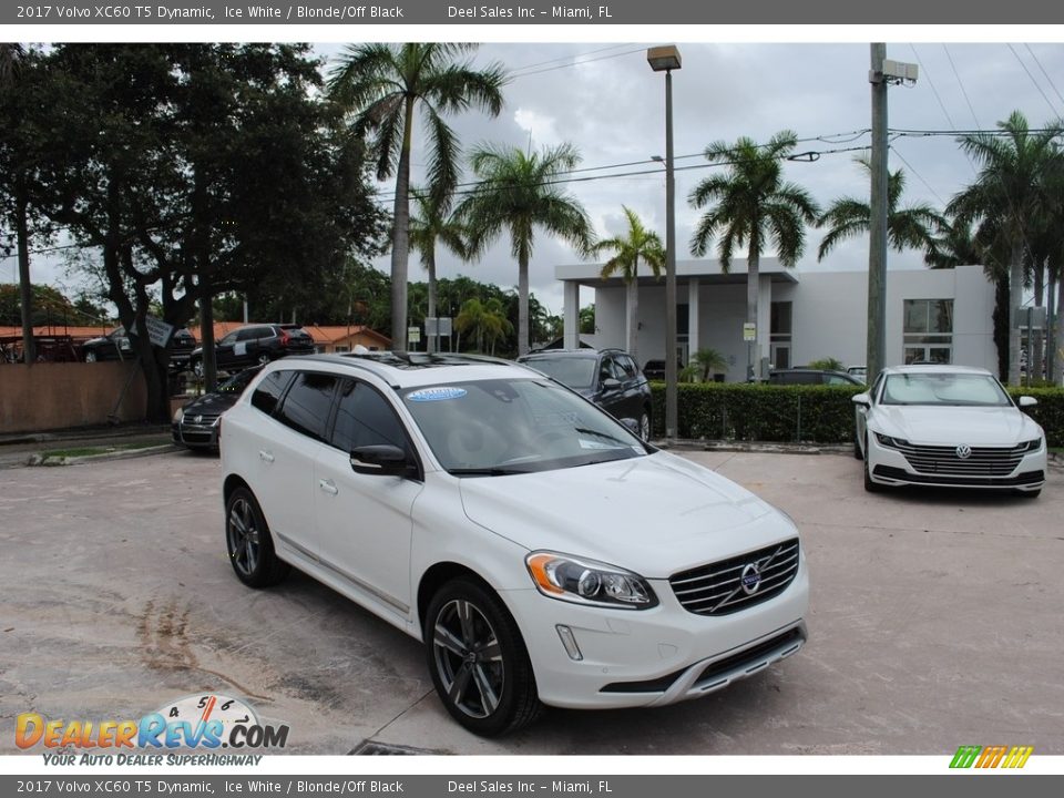 2017 Volvo XC60 T5 Dynamic Ice White / Blonde/Off Black Photo #1