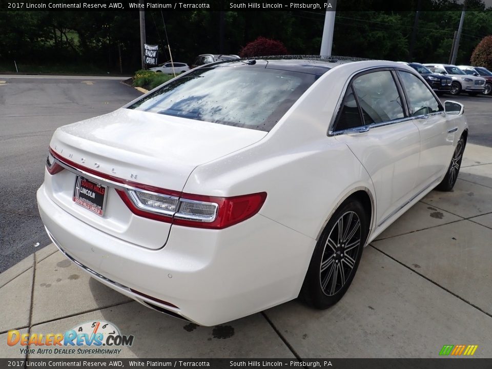 2017 Lincoln Continental Reserve AWD White Platinum / Terracotta Photo #6