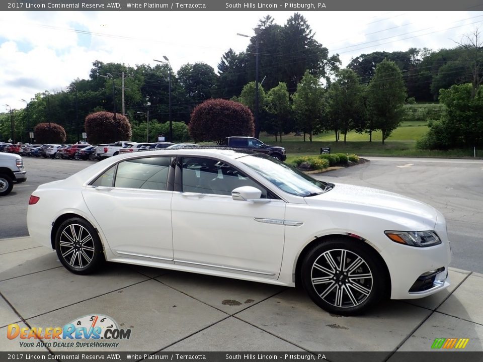 2017 Lincoln Continental Reserve AWD White Platinum / Terracotta Photo #7