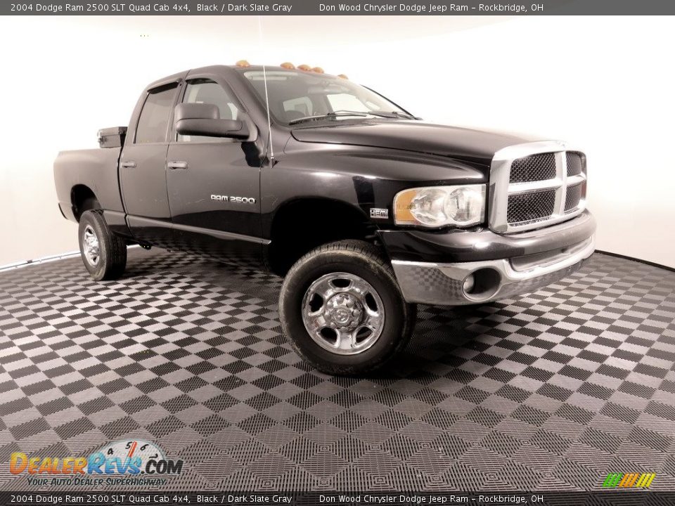 2004 Dodge Ram 2500 SLT Quad Cab 4x4 Black / Dark Slate Gray Photo #2
