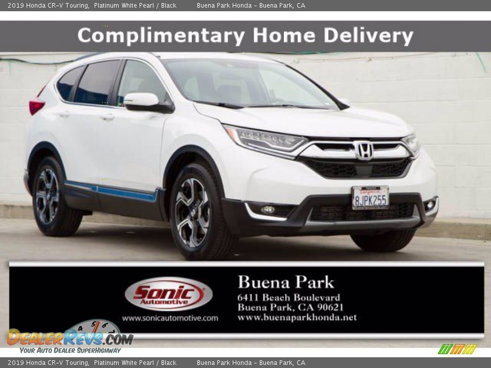 2019 Honda CR-V Touring Platinum White Pearl / Black Photo #1