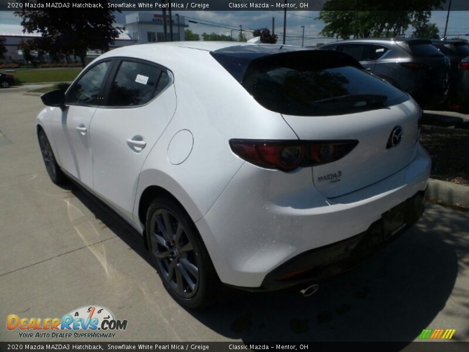2020 Mazda MAZDA3 Hatchback Snowflake White Pearl Mica / Greige Photo #5