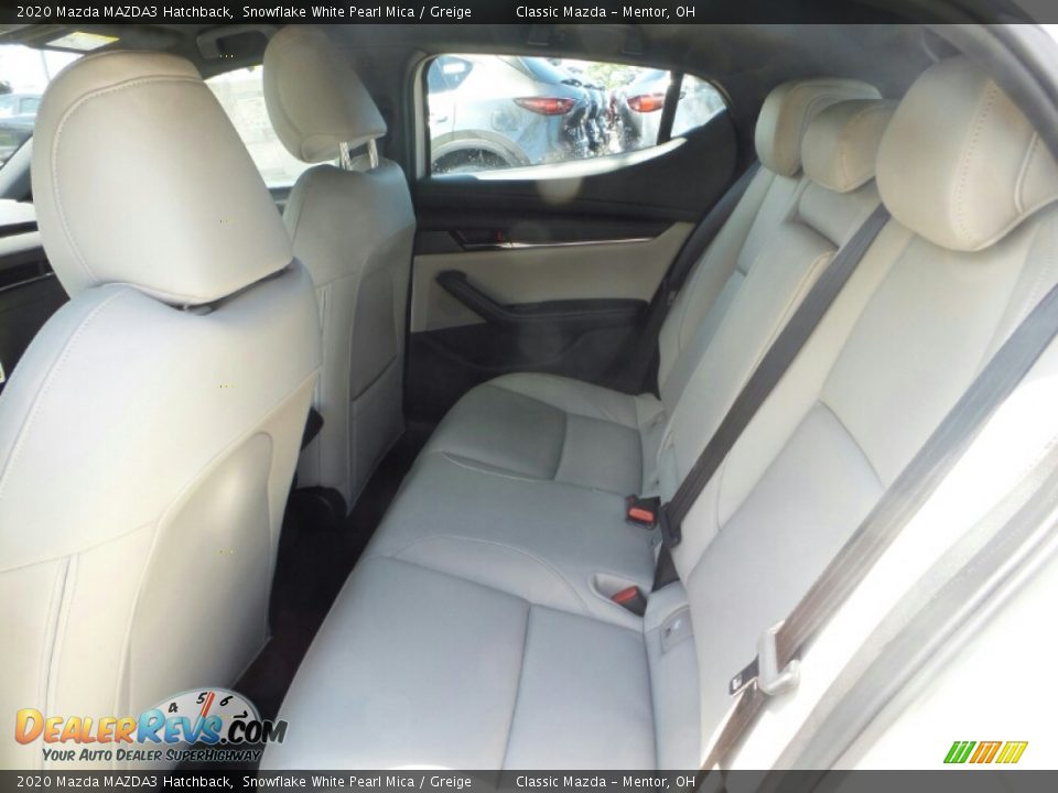 2020 Mazda MAZDA3 Hatchback Snowflake White Pearl Mica / Greige Photo #9