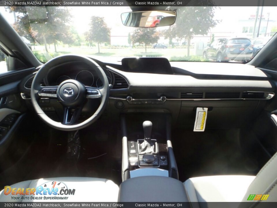 2020 Mazda MAZDA3 Hatchback Snowflake White Pearl Mica / Greige Photo #10