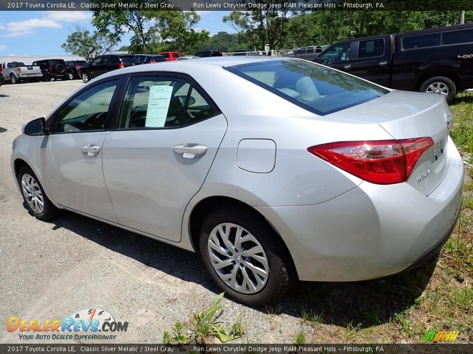 2017 Toyota Corolla LE Classic Silver Metalic / Steel Gray Photo #2