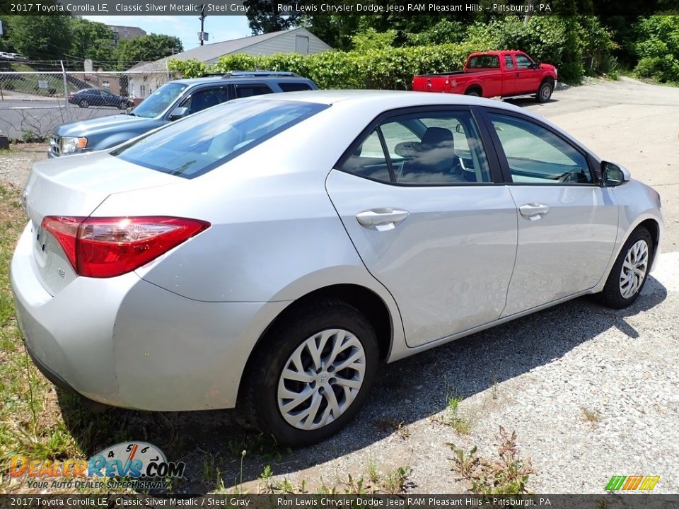 2017 Toyota Corolla LE Classic Silver Metalic / Steel Gray Photo #3