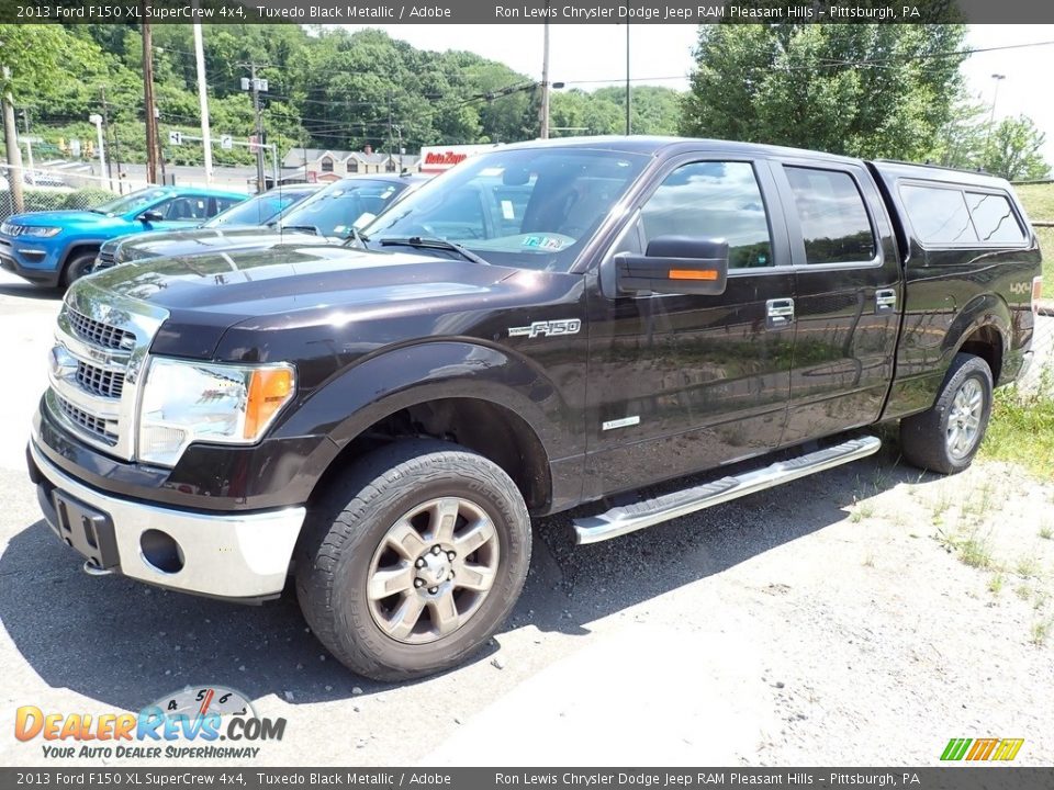 2013 Ford F150 XL SuperCrew 4x4 Tuxedo Black Metallic / Adobe Photo #1